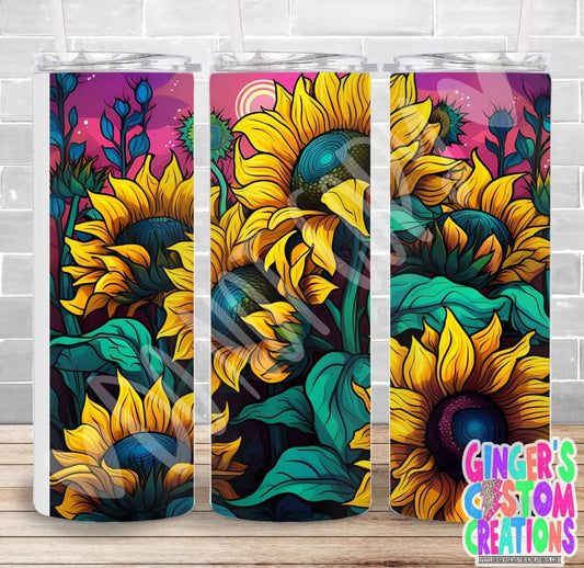 SUNFLOWERS  - PICK YOUR SIZE SKINNY Tumbler