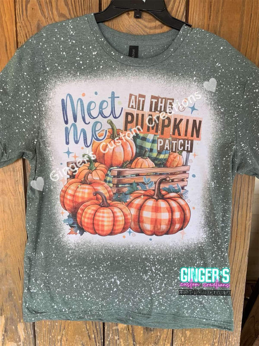 MEET ME AT THE PUMPKIN PATCH- BLEACHED SHORT SLEEVE