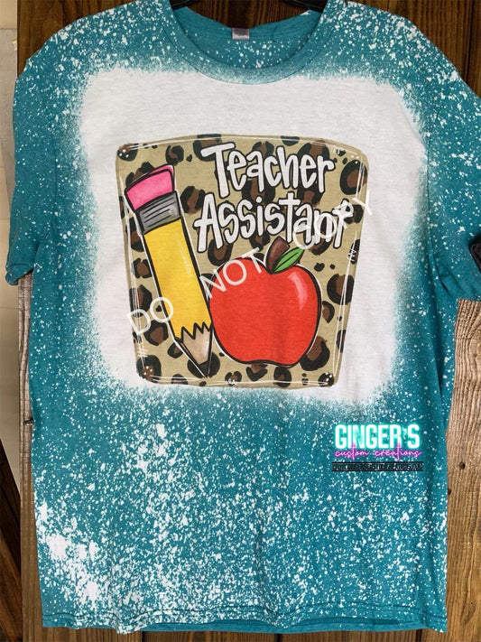 TEACHER ASSISTANT - BLEACHED SHORT SLEEVE