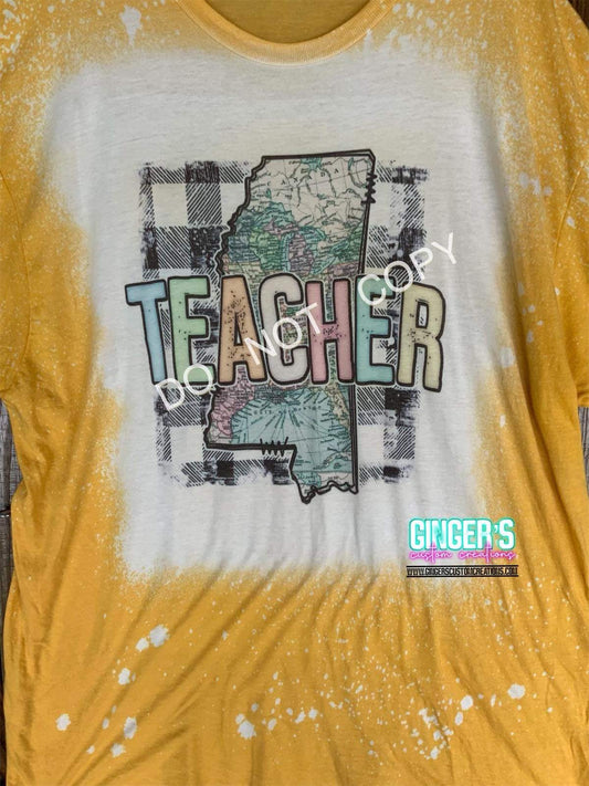 TEACHER MISSISSIPPI - BLEACHED SHORT SLEEVE