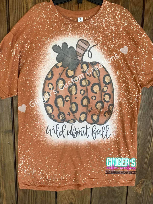 WILD ABOUT FALL- BLEACHED SHORT SLEEVE