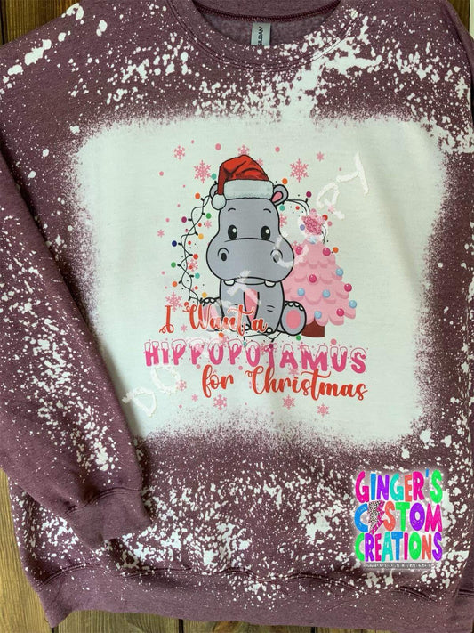 I WANT A HIPPO   CREWNECK